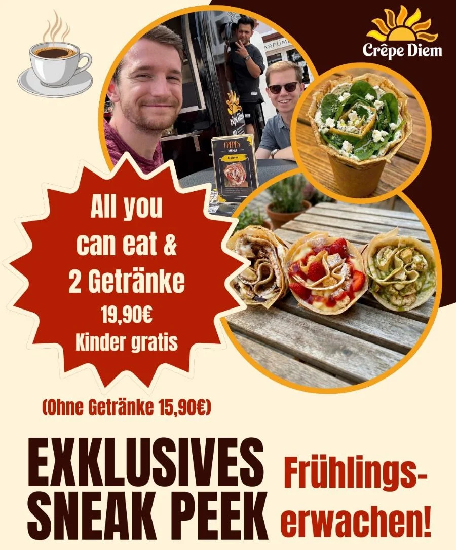 Flyer für das Sneak Peek Frühlingserwachen Event