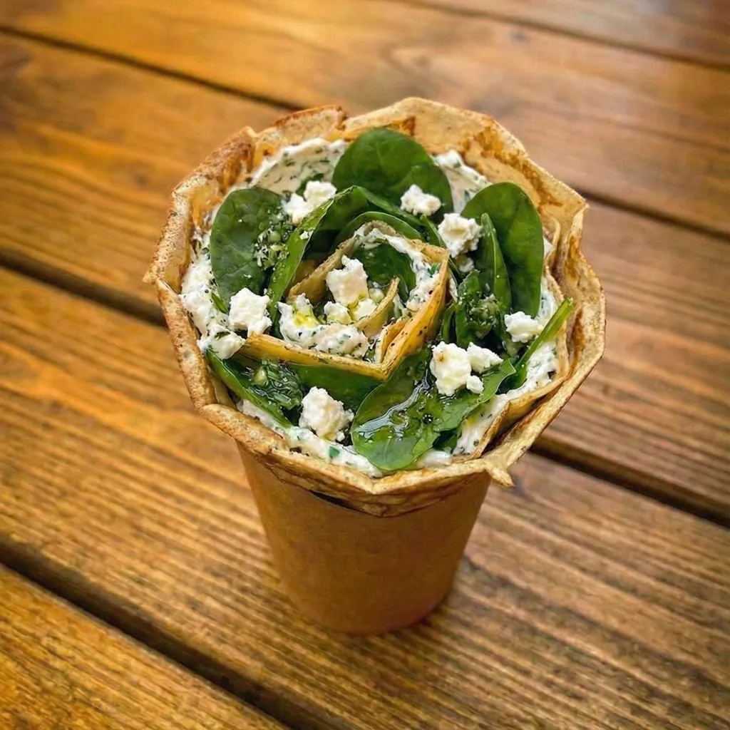 Spinat-Feta Diem – Crêpe Roll